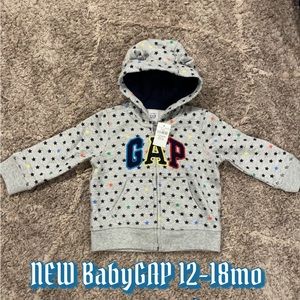 NEW! BabyGAP 12-18mo ⭐️ hoodie with bear ears
